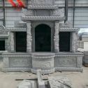 铜川 芝麻灰高档墓碑，土墓，可定制