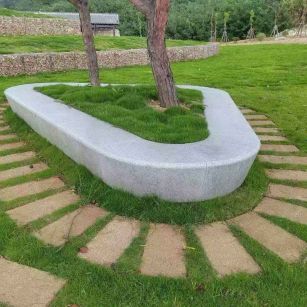 铜川 芝麻白光面整石坐凳