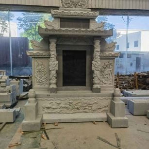 铜川 芝麻灰高档墓碑、土墓，一套也支持定做