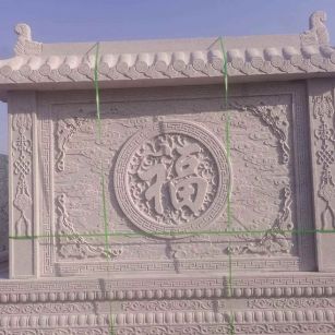 铜川 芝麻白花岗岩屏风，照壁，影壁