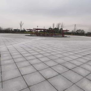 铜川 芝麻白火烧面-公园广场地铺效果