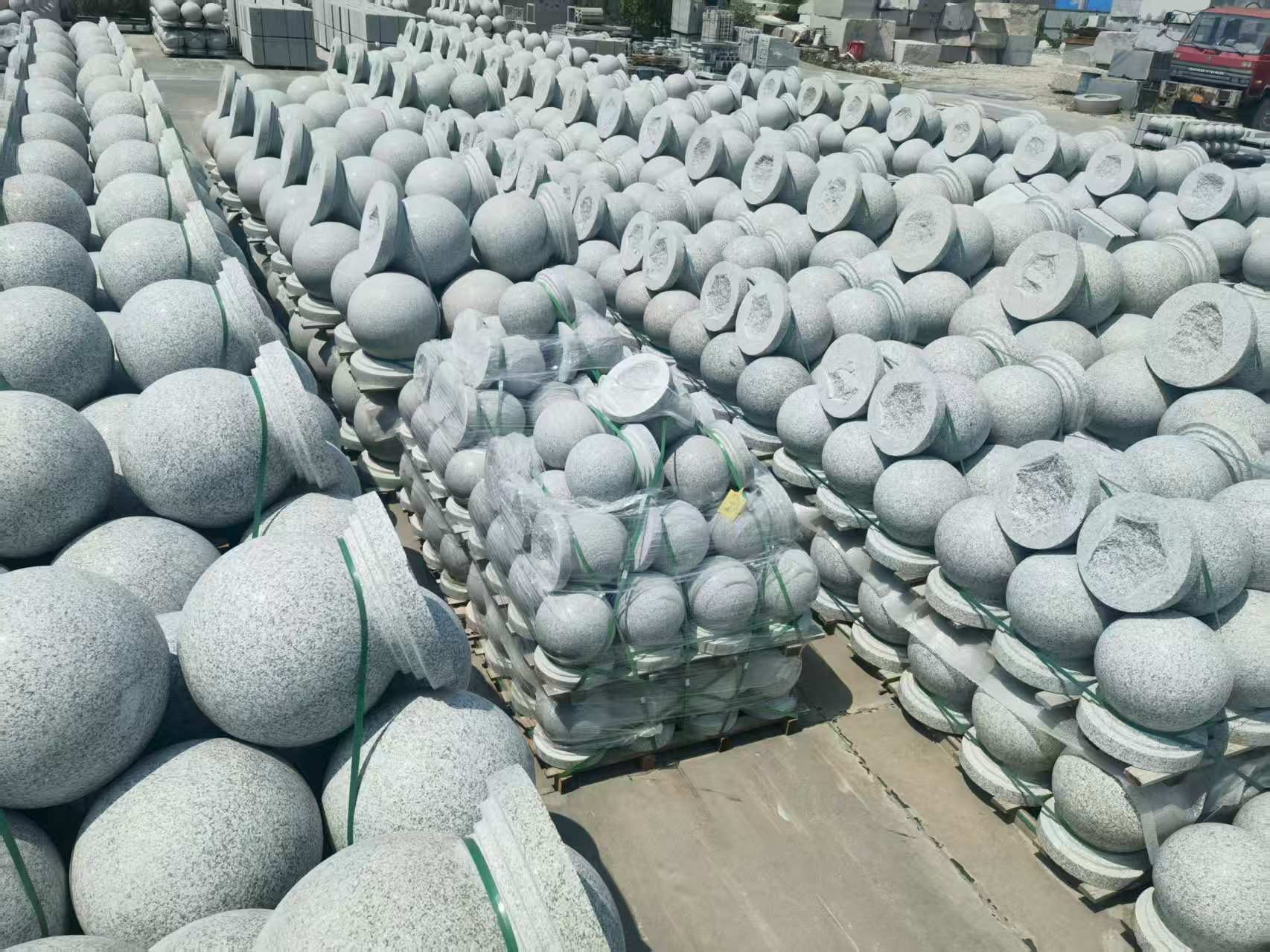 铜川 花岗岩实心圆球，石球，挡车球，挡车石，车止石，路障石。