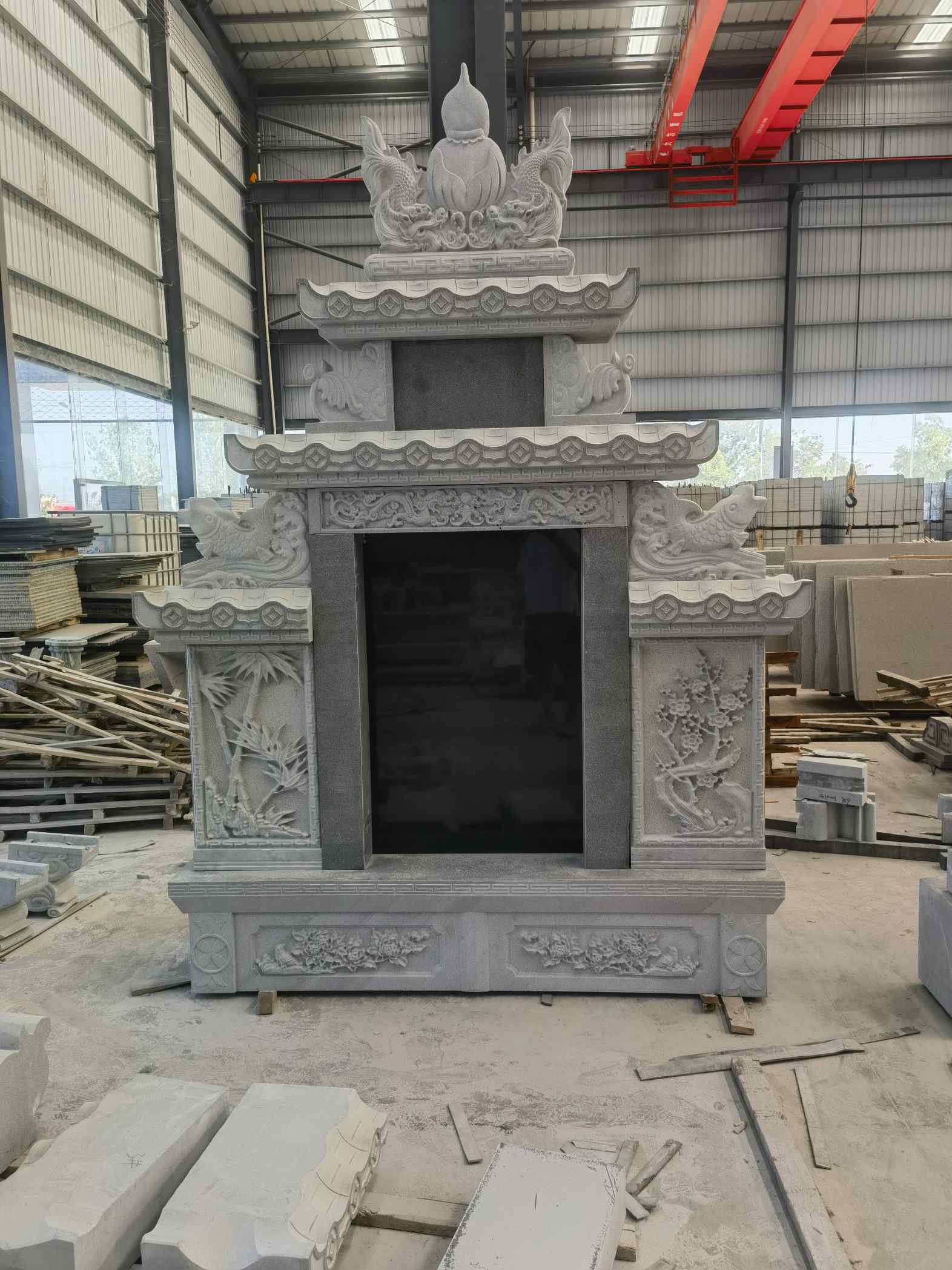 铜川 芝麻灰高档墓碑、土墓，一套也支持定做