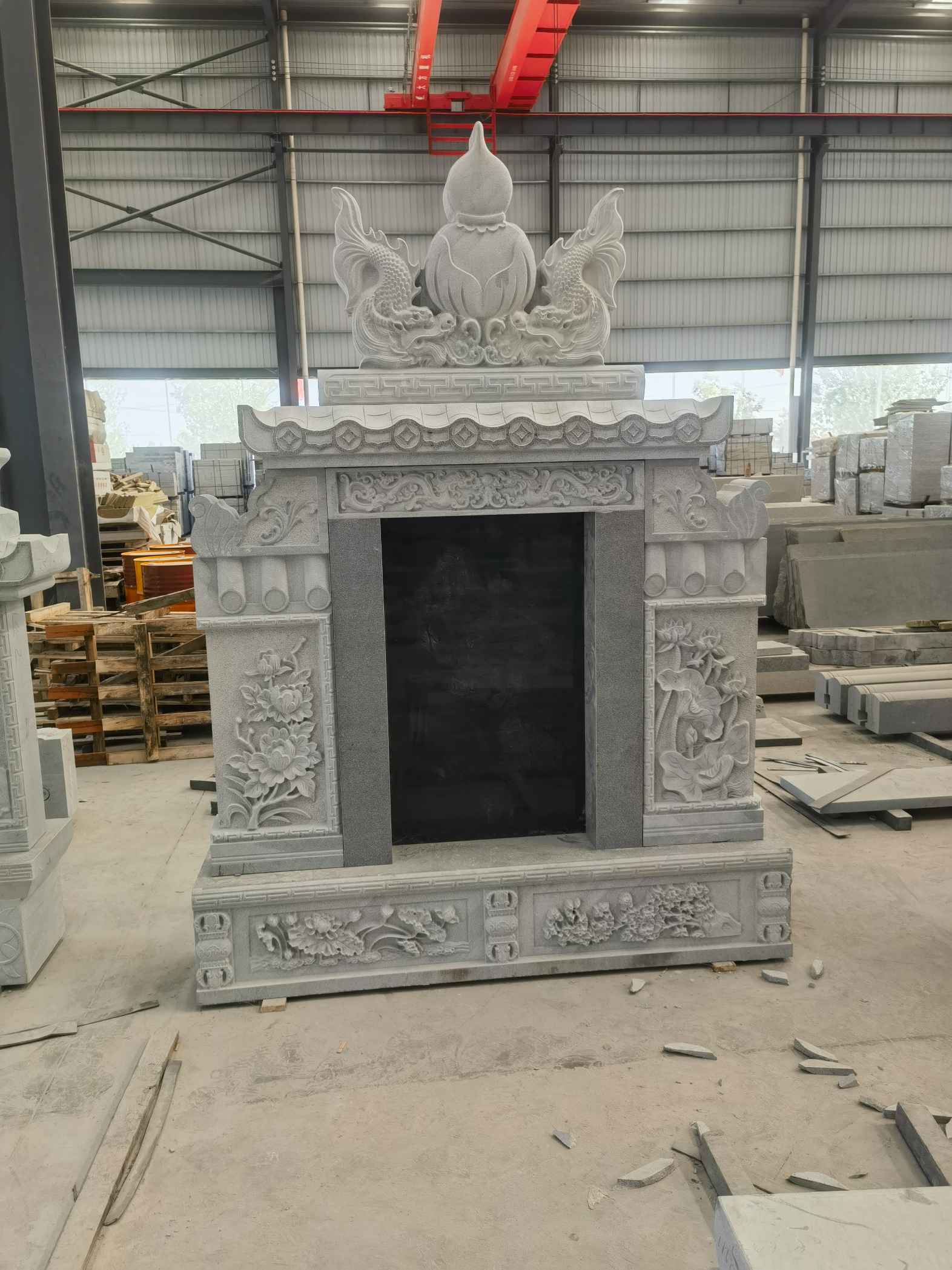 铜川 芝麻灰高档墓碑、土墓，一套也支持定做